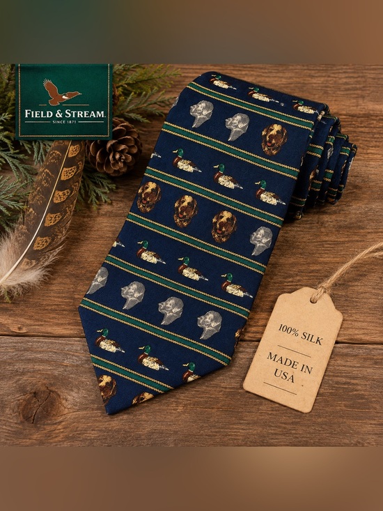 Field & Stream Other - Field & Stream 100% Silk Hunting Tie Mallard Ducks Lab Retriever Made in USA